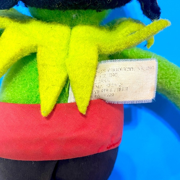 SESAME STREET VTG 90’s KERMIT THE FROG PIRATE JIM HENSON MUPPET PLUSH 12” - Picture 12 of 14